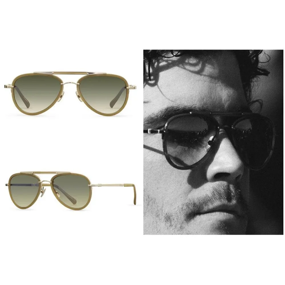 MR LEIGHT by GARRETT LEIGHT Doheny SL Sunglasses ~ Aviator Crescent 12KG NWT